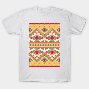 Ethnic , Geometric , Multicolor T-Shirt